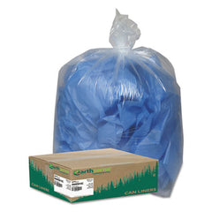 Earthsense® Commercial Linear Low Density Clear Recycled Can Liners, 60 gal, 1.5 mil, 38" x 58", Clear, 100/Carton
