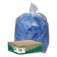 Earthsense® Commercial Linear Low Density Clear Recycled Can Liners, 45 gal, 1.5 mil, 40