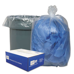 Classic Clear Linear Low-Density Can Liners, 45 gal, 0.63 mil, 40" x 46", Clear, 25 Bags/Roll, 10 Rolls/Carton