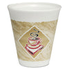 Dart® Café G® Foam Hot/Cold Cups, 12 oz, Brown/Red/White, 1,000/Carton Cups-Hot/Cold Drink, Foam - Office Ready
