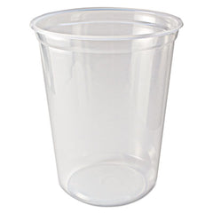 Fabri-Kal® Microwavable Deli Containers, 32 oz, 4.6 Diameter x 5.6 h, Clear, Plastic, 500/Carton