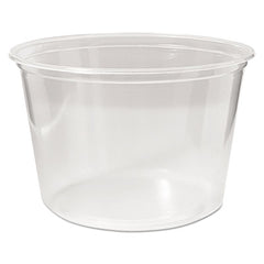Fabri-Kal® Microwavable Deli Containers, 16 oz, 4.6  Diameter x 3 h, Clear, Plastic, 500/Carton