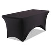 Iceberg iGear™ Fabric Table Cover, Polyester/Spandex, 30" x 72", Black Polyester Tablecloths - Office Ready