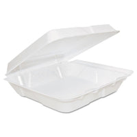Dart® Foam Hinged Lid Containers, 8 x 8 x 2.25, White, 200/Carton Food Containers-Takeout Clamshell, Foam - Office Ready