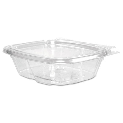 Dart® ClearPac® SafeSeal™ Tamper-Resistant, Tamper-Evident Containers, Tamper-Evident Containers, Flat Lid, 8 oz, 4.9 x 1.4 x 5.5, Clear, 100/Bag, 2 Bags/Carton Food Containers-Takeout Clamshell, Plastic - Office Ready