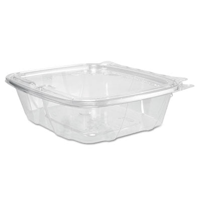 Dart® ClearPac® SafeSeal™ Tamper-Resistant, Tamper-Evident Containers, Tamper-Evident Containers, Flat Lid, 24 oz, 6.4 x 1.9 x 7.1, Clear, 100/Bag, 2 Bags/CT Food Containers-Takeout Clamshell, Plastic - Office Ready