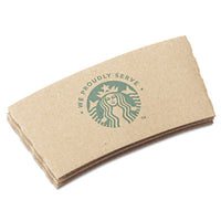 Starbucks® Cup Sleeves, Fits 12, 16, 20 oz Hot Cups, Kraft, 1,380/Carton Kraft Cup Sleeves - Office Ready