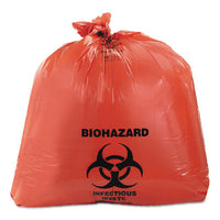Heritage Healthcare Biohazard Printed Can Liners, 40-45 gal, 3 mil, 40