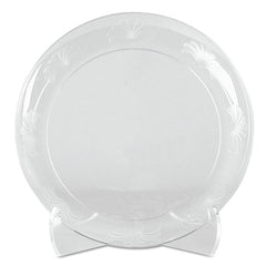 WNA Designerware Plastic Plates, Plastic, 6" dia, Clear, 18/Pack, 10 Packs/Carton