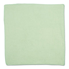 Rubbermaid® Commercial Microfiber Cleaning Cloths, 16 X 16, Green, 24/Pack