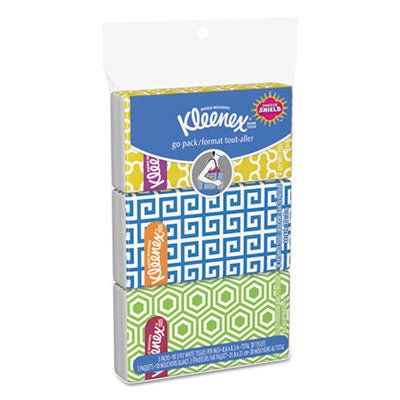 Kleenex® On The Go Packs Facial Tissues, 3-Ply, White, 30 Sheets/Pack, 36 Packs/Carton Tissues-Facial - Office Ready