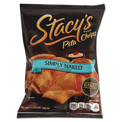 Stacy's® Pita Chips, 1.5 oz Bag, Original, 24/Carton Snacks - Office Ready