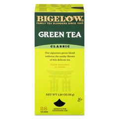 Bigelow® Single Flavor Tea Bags, Green, 28 Bags/Box