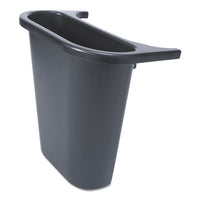 Rubbermaid® Commercial Saddle Basket™ Recycling Bin, Plastic, Black Indoor Recycling Bins - Office Ready