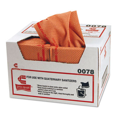 Chix® Pro-Quat® Food Service Towels, Heavy Duty, 12.5 x 17, Red, 150/Carton Washable Cleaning Cloths - Office Ready