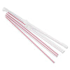Boardwalk® Wrapped Jumbo Straws, 7.75", Plastic, Red w/White Stripe, 400/Pack, 25 Packs/Carton Straws/Stems/Sticks-Wrapped Straw - Office Ready