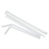 Boardwalk® Flexible Wrapped Straws, 7.75", Plastic, White, 500/Pack, 20 Packs/Carton Straws/Stems/Sticks-Wrapped Straw - Office Ready
