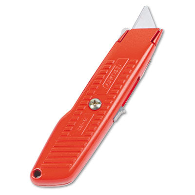 Stanley® Self-Retracting Safe Utility Knife, Red Orange – Office Ready