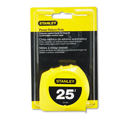 Stanley Bostitch® Tape Rule, Plastic Case, 1" x 25ft, Yellow