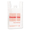Barnes Paper Company Plastic Thank-You T-Sack, 2 mil, 4" x 15", White, 2,000/Carton Bags-Retail Shopping Bags & Sacks - Office Ready