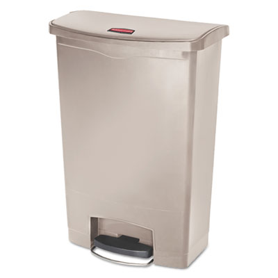 Rubbermaid Commercial Indoor Utility Step-On Waste Container 23 Gal Plastic Red