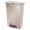 Rubbermaid® Commercial Streamline® Resin Step-On Container, Front Step Style, 24 gal, Polyethylene, Beige Indoor All-Purpose Waste Bins - Office Ready