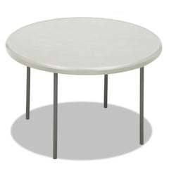 Iceberg IndestrucTable® Classic Folding Table, Round, 48" x 29", Platinum