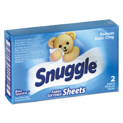 Snuggle® Vending-Design Fabric Softener Sheets, Blue Sparkle, 2 Sheets/Box, 100 Boxes/Carton