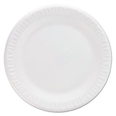 Dart® Concorde® Non-Laminated Foam Dinnerware, 9" dia, White, 125/Pack
