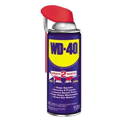 WD-40® Smart Straw® Spray Lubricant, 11 oz. Aerosol Can, 12/Carton Lubricants - Office Ready