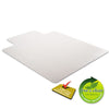 deflecto® SuperMat Frequent Use Chair Mat for Medium Pile Carpeting, 45 x 53, Wide Lipped, Clear Mats-Chair Mat - Office Ready