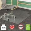 deflecto® SuperMat Frequent Use Chair Mat for Medium Pile Carpeting, 45 x 53, Wide Lipped, Clear Mats-Chair Mat - Office Ready