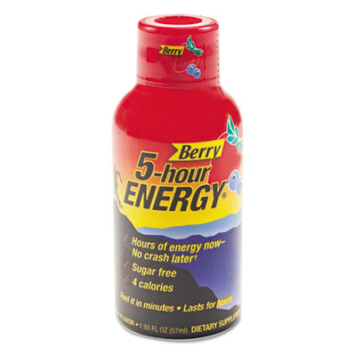 5-hour ENERGY® Energy Shot, Berry, 1.93oz Bottle, 12/Pack Energy Drinks - Office Ready