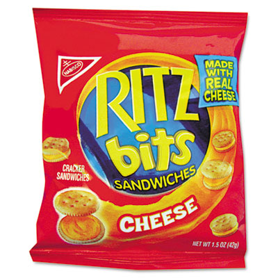Nabisco® Ritz Bits®, Cheese, 1.5 oz Packs, 60/Carton Food-Crackers - Office Ready