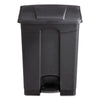 Safco?« Large Capacity Plastic Step-On Receptacle, 17 gal, Plastic, Black Indoor All-Purpose Waste Bins - Office Ready