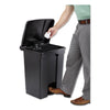 Safco?« Large Capacity Plastic Step-On Receptacle, 17 gal, Plastic, Black Indoor All-Purpose Waste Bins - Office Ready