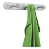 Safco® Nail Head Metal Coat Hooks, Three Hooks, Metal, 18w x 2.75d x 2h, Satin Clothes Racks-Wall Hook Racks & Rails - Office Ready