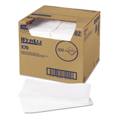 WypAll® X70 Foodservice Towels, Kimfresh Antimicrobial, 12 1/2 x 23 1/2, White, 300/Box Towels & Wipes-Disposable Dry Wipe - Office Ready
