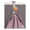 Alba™ Cubicle Garment Peg, 2-Hook, 1.2 x 1.38 x 7.9, Wood, Metallic Gray, 1.5 lb Capacity Garment Hooks - Office Ready
