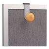 Alba™ Cubicle Garment Peg, 1-Hook, 1.2 x 1.38 x 4.3, Wood, Metallic Gray, 1 lb Capacity Garment Hooks - Office Ready