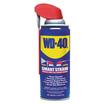 WD-40® Smart Straw® Spray Lubricant, 11 oz Aerosol Can Lubricants - Office Ready