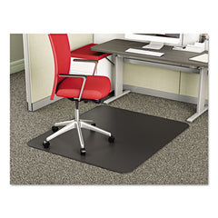 deflecto® SuperMat Frequent Use Chair Mat for Medium Pile Carpeting, 36 x 48, Rectangular, Black