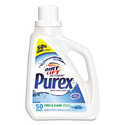 Purex® Free and Clear Liquid Laundry Detergent, Unscented, 75 oz Bottle Cleaners & Detergents-Laundry Detergent - Office Ready