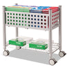 Vertiflex® File Cart, One-Shelf, 28.25w x 13.75d x 27.38h, Matte Gray Carts & Stands-Filing Cart - Office Ready