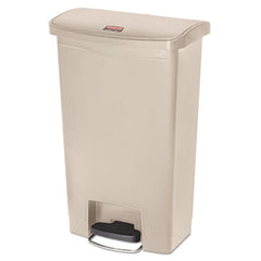Rubbermaid® Commercial Streamline® Resin Step-On Container, Front Step Style, 13 gal, Polyethylene, Beige