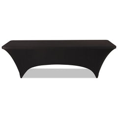 Iceberg iGear™ Fabric Table Cover, Polyester/Spandex, 30" x 96", Black