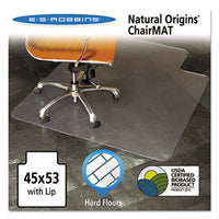 ES Robbins® Natural Origins® Biobased Chair Mat for Hard Floors, 45 x 53, Clear Mats-Chair Mat - Office Ready