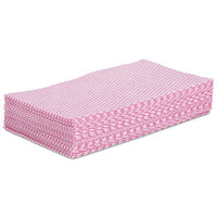 Boardwalk® Foodservice Wipers, 12 x 21, Pink/White, 200/Carton Towels & Wipes-Disposable Dry Wipe - Office Ready
