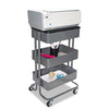 Vertiflex® Adjustable Multi-Use Storage Cart and Stand-Up Workstation, 15.25" x 11" x 18.5" to 39", Gray Desks-Sit/Stand Free-Standing Fixed-Height - Office Ready