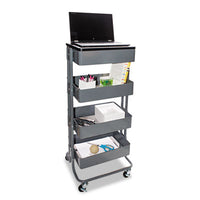 Vertiflex® Adjustable Multi-Use Storage Cart and Stand-Up Workstation, 15.25